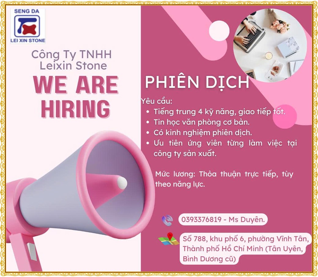 Tuyển dụng Việc làm tại KCN Nam Tân Uyên Bình Dương lương cao cập nhật mới ngày 21 tháng 08 năm 2026