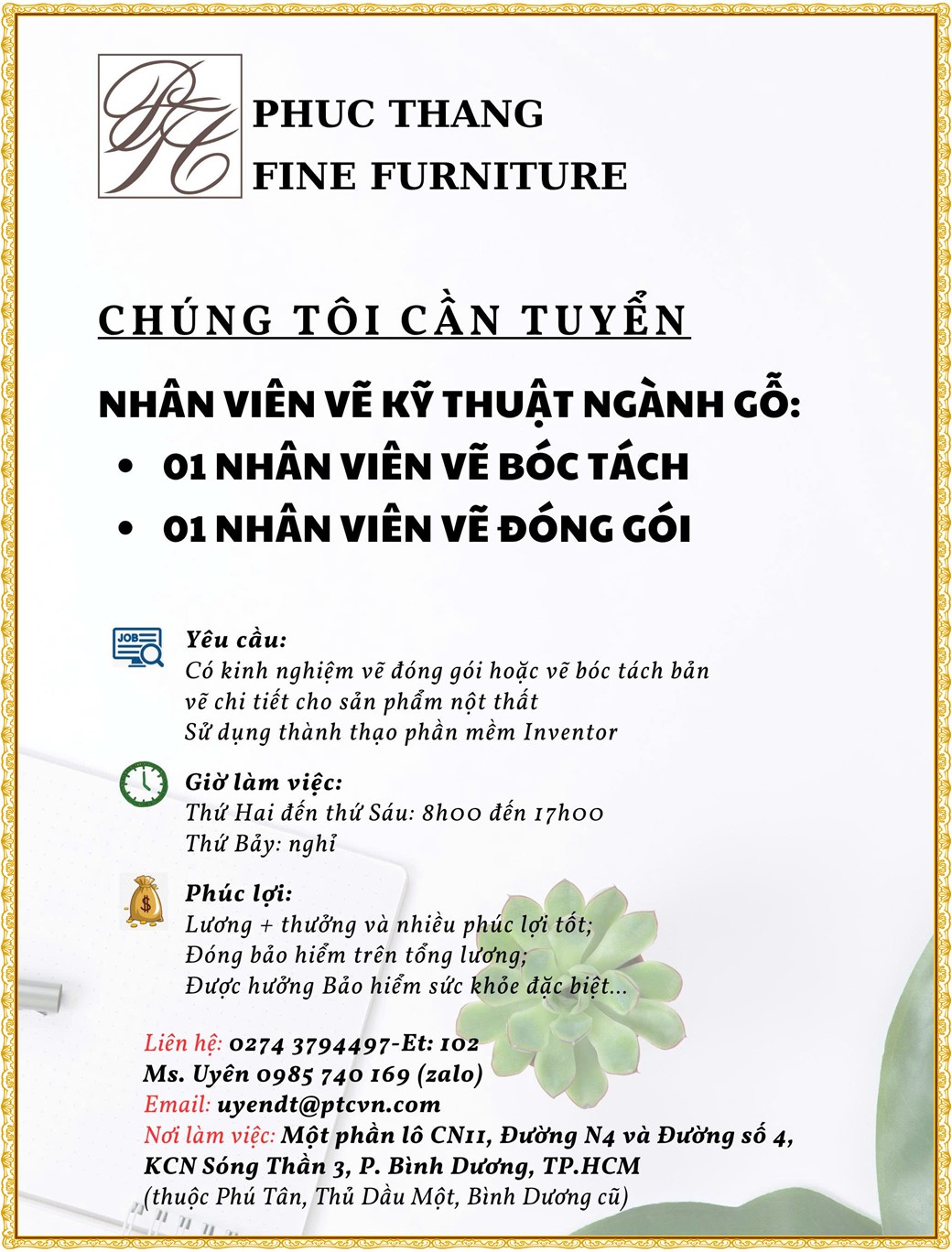 Tuyển dụng Việc làm tại KCN Đại Đăng Bình Dương lương cao cập nhật mới ngày 21 tháng 08 năm 2026