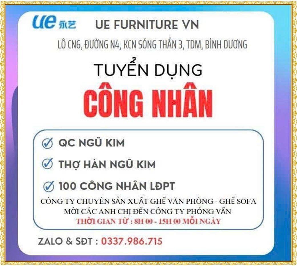 Tuyển dụng Việc làm tại KCN Mỹ Phước Bình Dương lương cao cập nhật mới ngày 21 tháng 09 năm 2026
