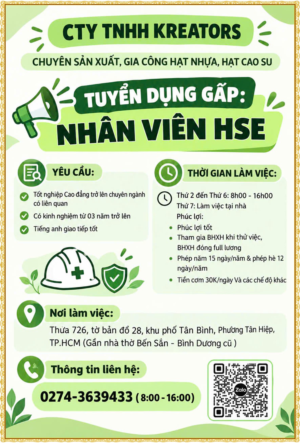 Tuyển dụng Việc làm tại KCN Đồng An Bình Dương lương cao cập nhật mới ngày 21 tháng 09 năm 2026