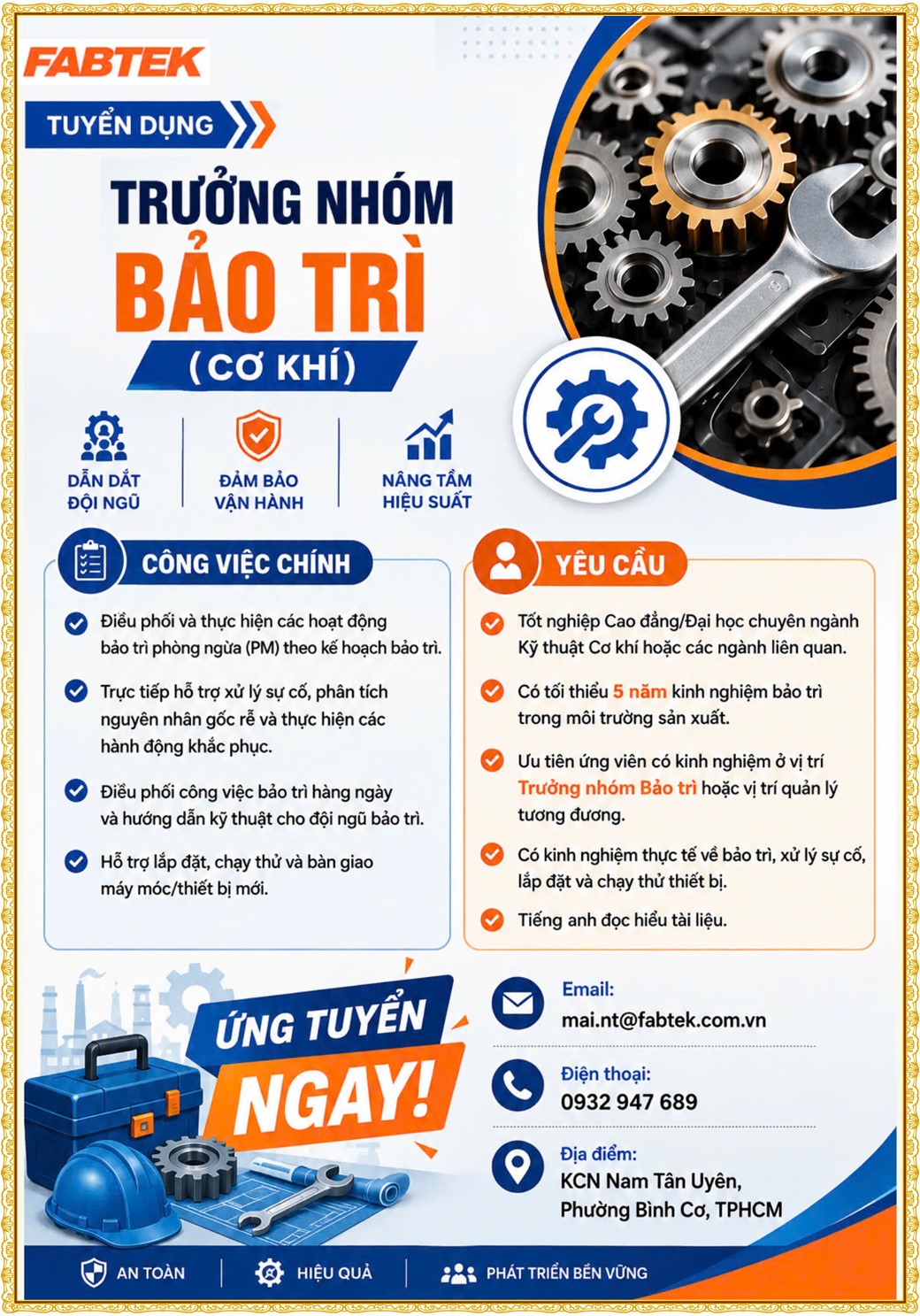 Tuyển dụng Việc làm tại KCN Rạch Bắp Bình Dương lương cao cập nhật mới ngày 21 tháng 09 năm 2026
