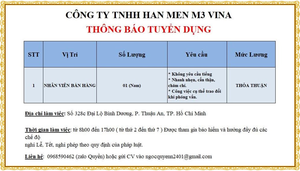 Tuyển dụng Việc làm tại KCN Việt Hương Bình Dương lương cao cập nhật mới ngày 21 tháng 10 năm 2026