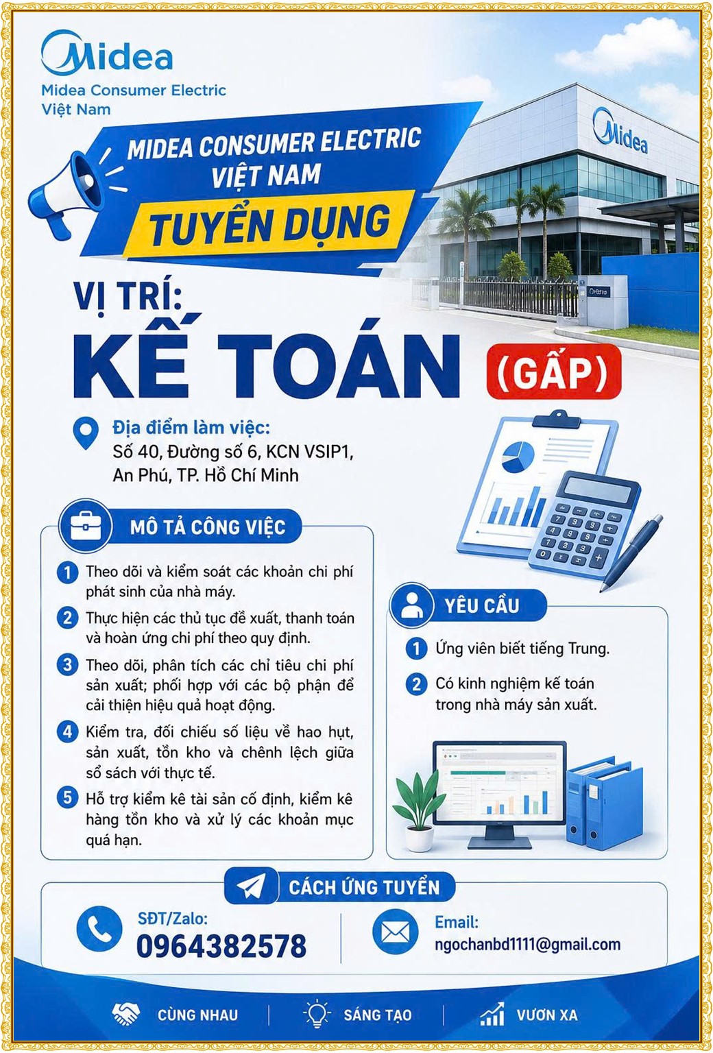 Tuyển dụng Việc làm tại KCN Bàu Bàng Bình Dương lương cao cập nhật mới ngày 22 tháng 07 năm 2026