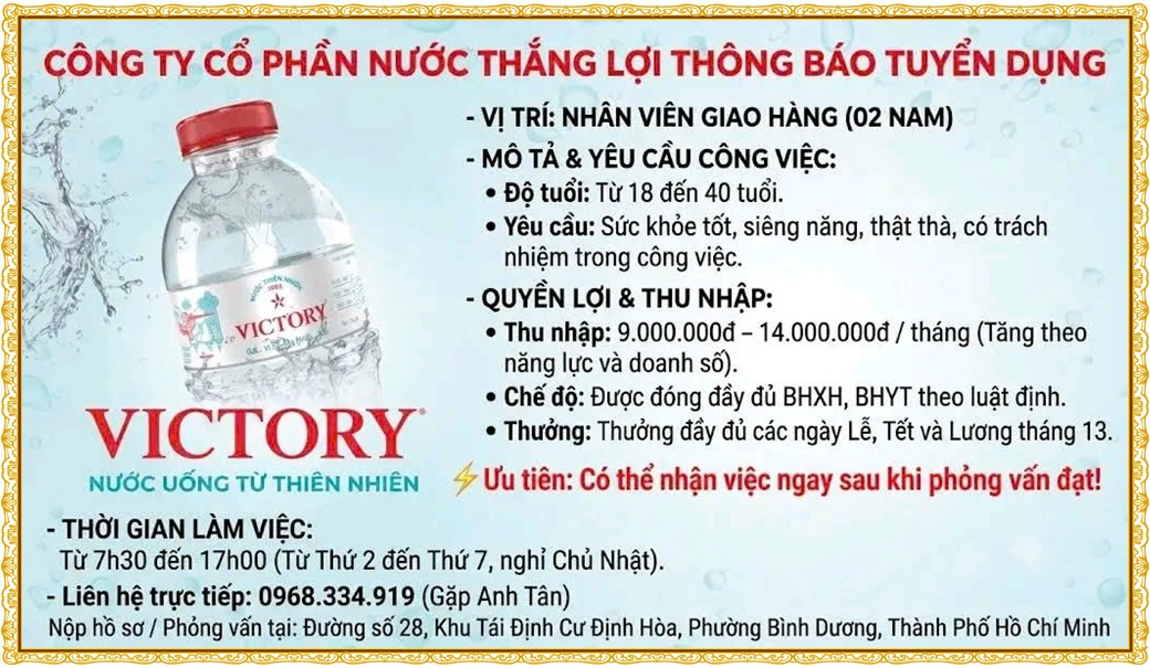 Tuyển dụng Việc làm tại KCN Mỹ Phước Bình Dương lương cao cập nhật mới ngày 22 tháng 09 năm 2026