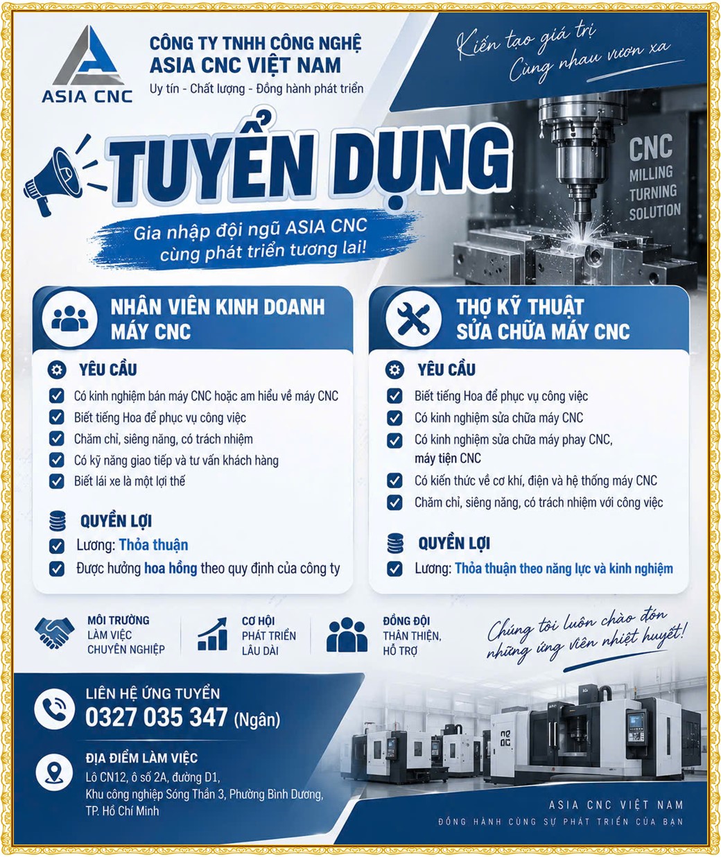 Tuyển dụng Việc làm tại KCN Bàu Bàng Bình Dương lương cao cập nhật mới ngày 22 tháng 09 năm 2026