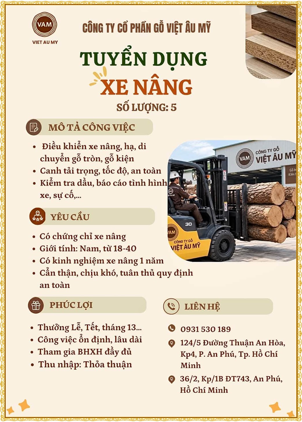 Tuyển dụng Việc làm tại KCN Nam Tân Uyên Bình Dương lương cao cập nhật mới ngày 22 tháng 09 năm 2026