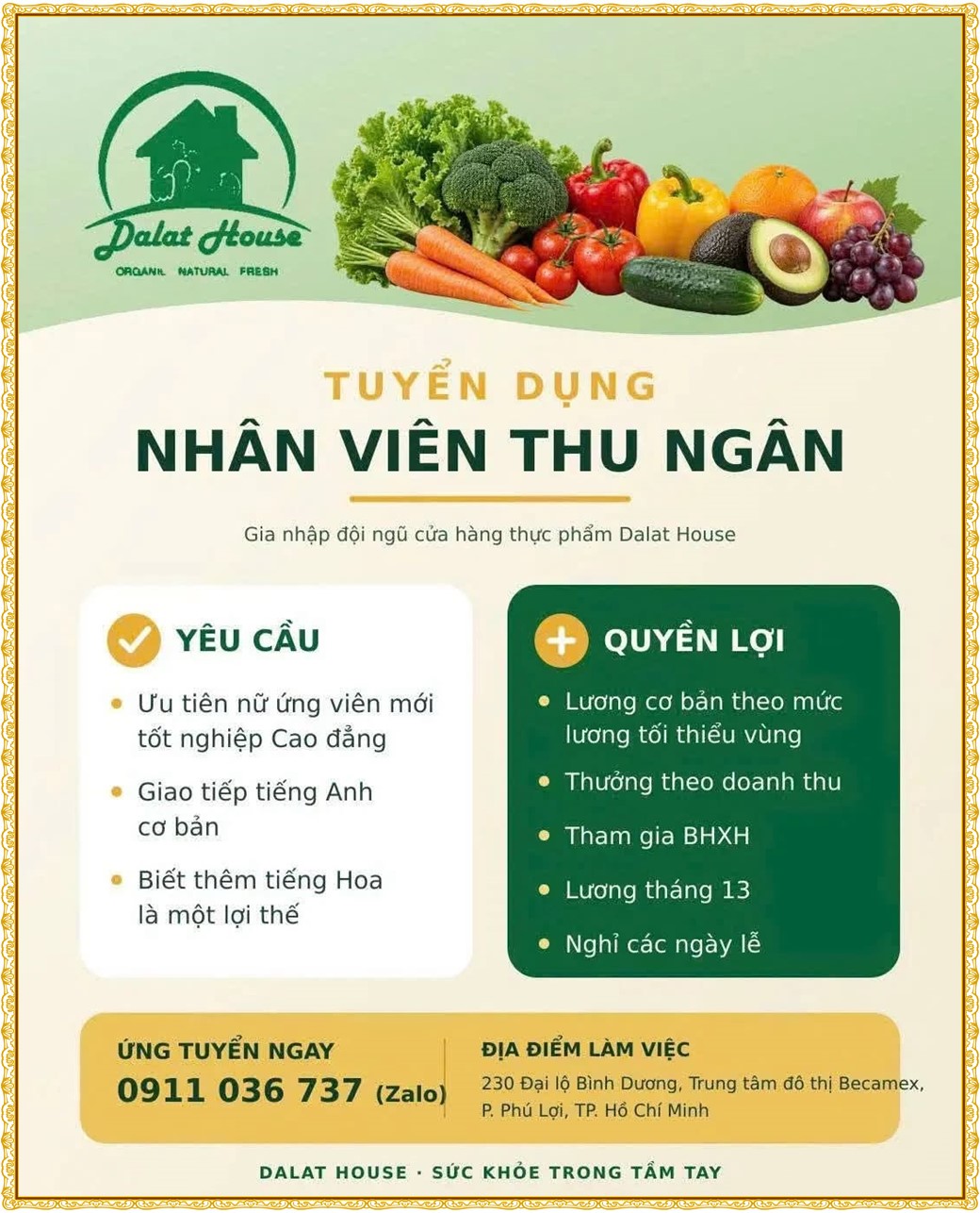 Tuyển dụng Việc làm tại KCN Nam Tân Uyên Bình Dương lương cao cập nhật mới ngày 22 tháng 10 năm 2026