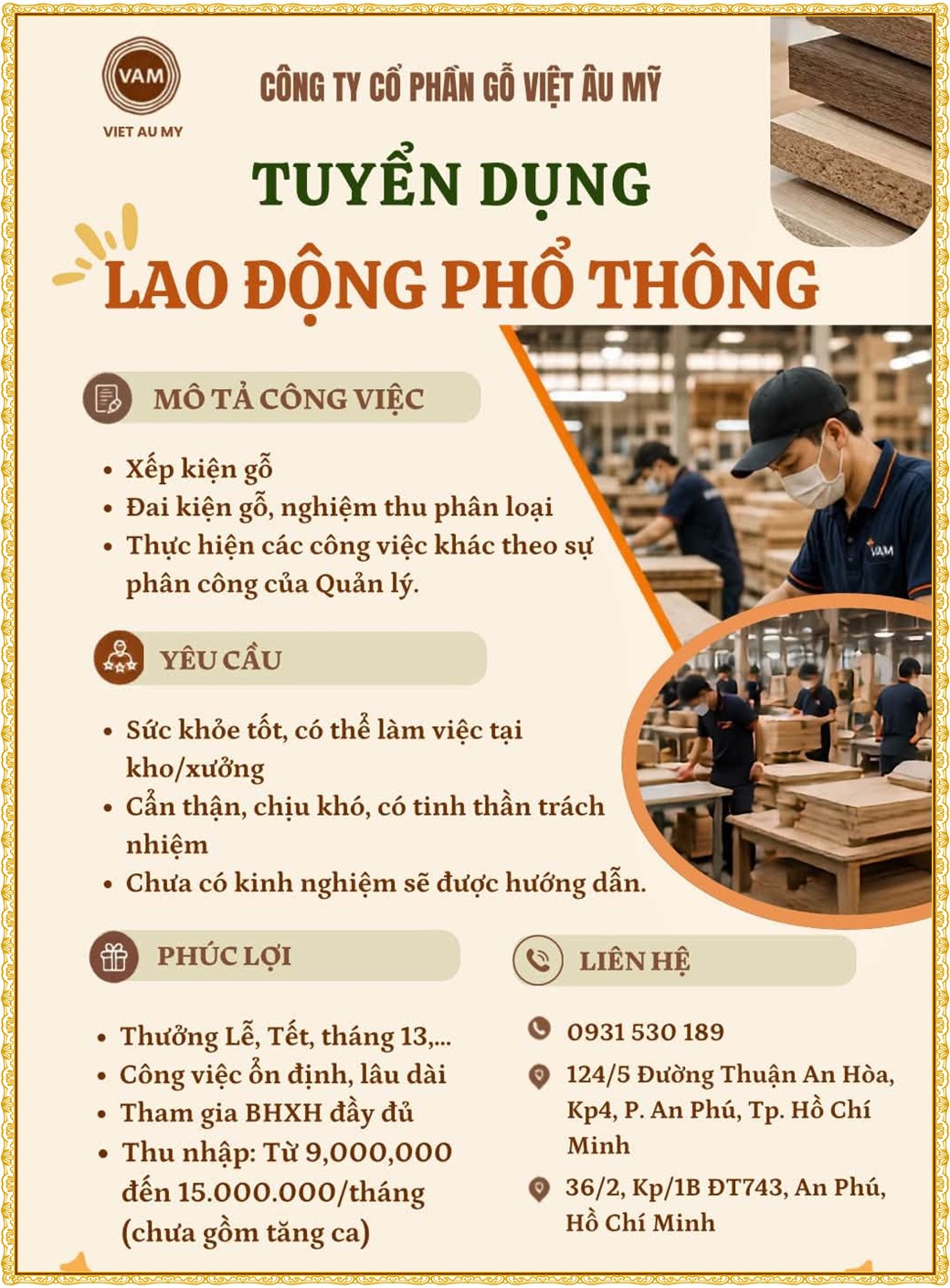 Tuyển dụng Việc làm tại KCN Bàu Bàng Bình Dương lương cao cập nhật mới ngày 23 tháng 09 năm 2026