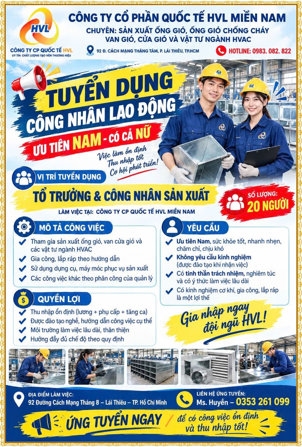 Tuyển dụng Việc làm tại KCN Rạch Bắp Bình Dương lương cao cập nhật mới ngày 23 tháng 09 năm 2026