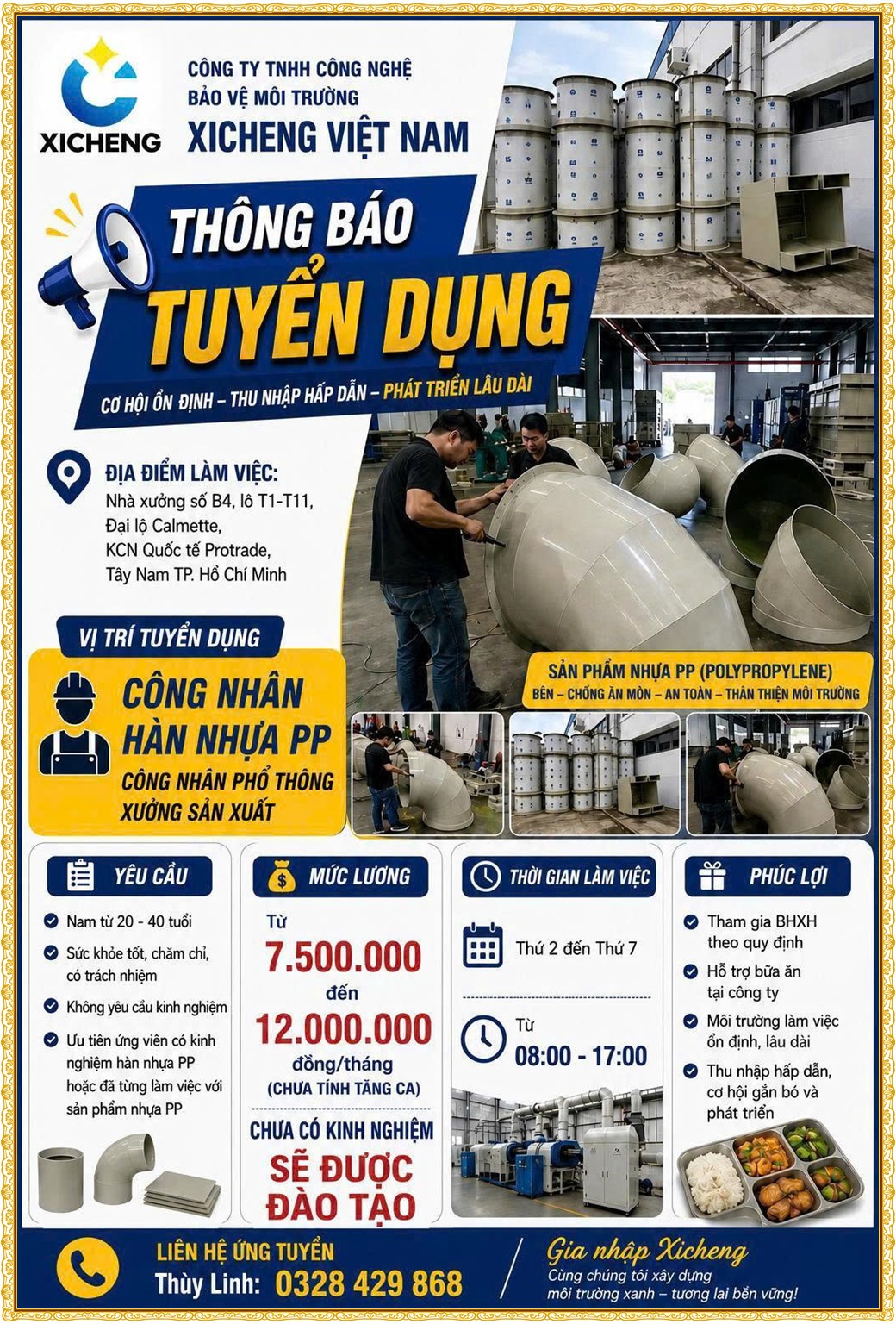 Tuyển dụng Việc làm tại KCN Nam Tân Uyên Bình Dương lương cao cập nhật mới ngày 24 tháng 07 năm 2026