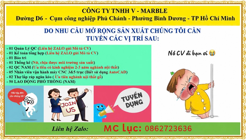 Tuyển dụng Việc làm tại KCN Đồng An Bình Dương lương cao cập nhật mới ngày 25 tháng 08 năm 2026
