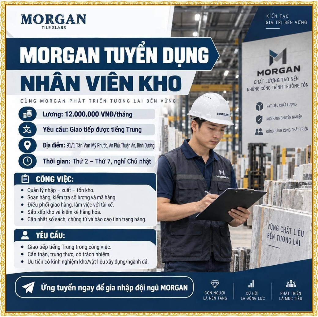 Tuyển dụng Việc làm tại KCN Nam Tân Uyên Bình Dương lương cao cập nhật mới ngày 25 tháng 09 năm 2026