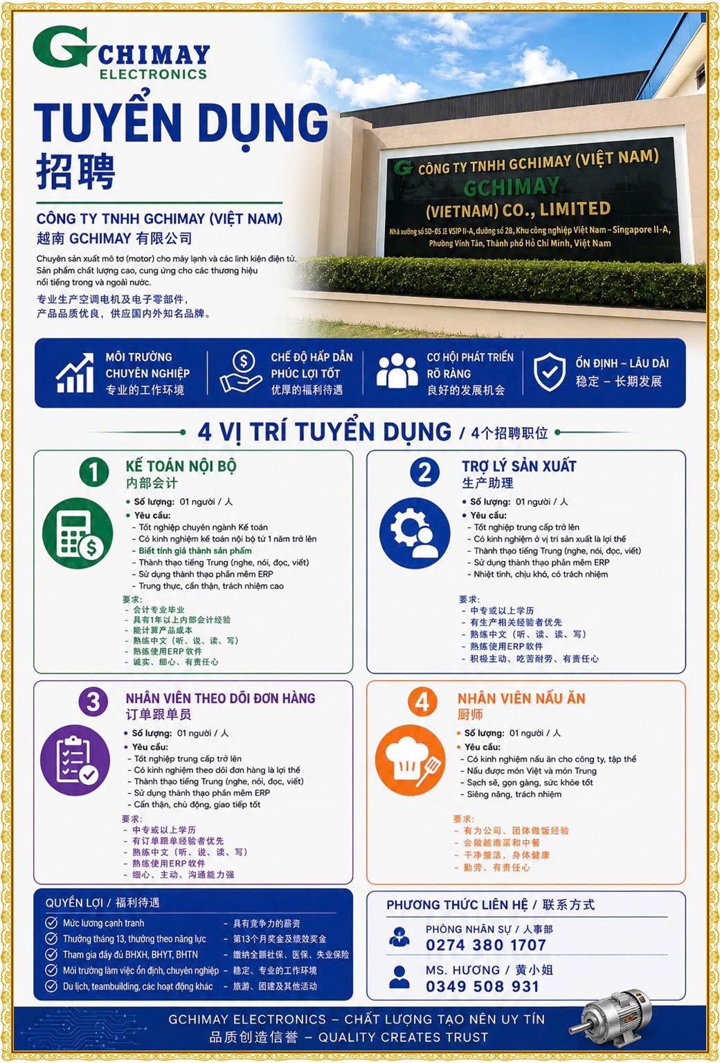 Tuyển dụng Việc làm tại KCN Đồng An Bình Dương lương cao cập nhật mới ngày 26 tháng 08 năm 2026