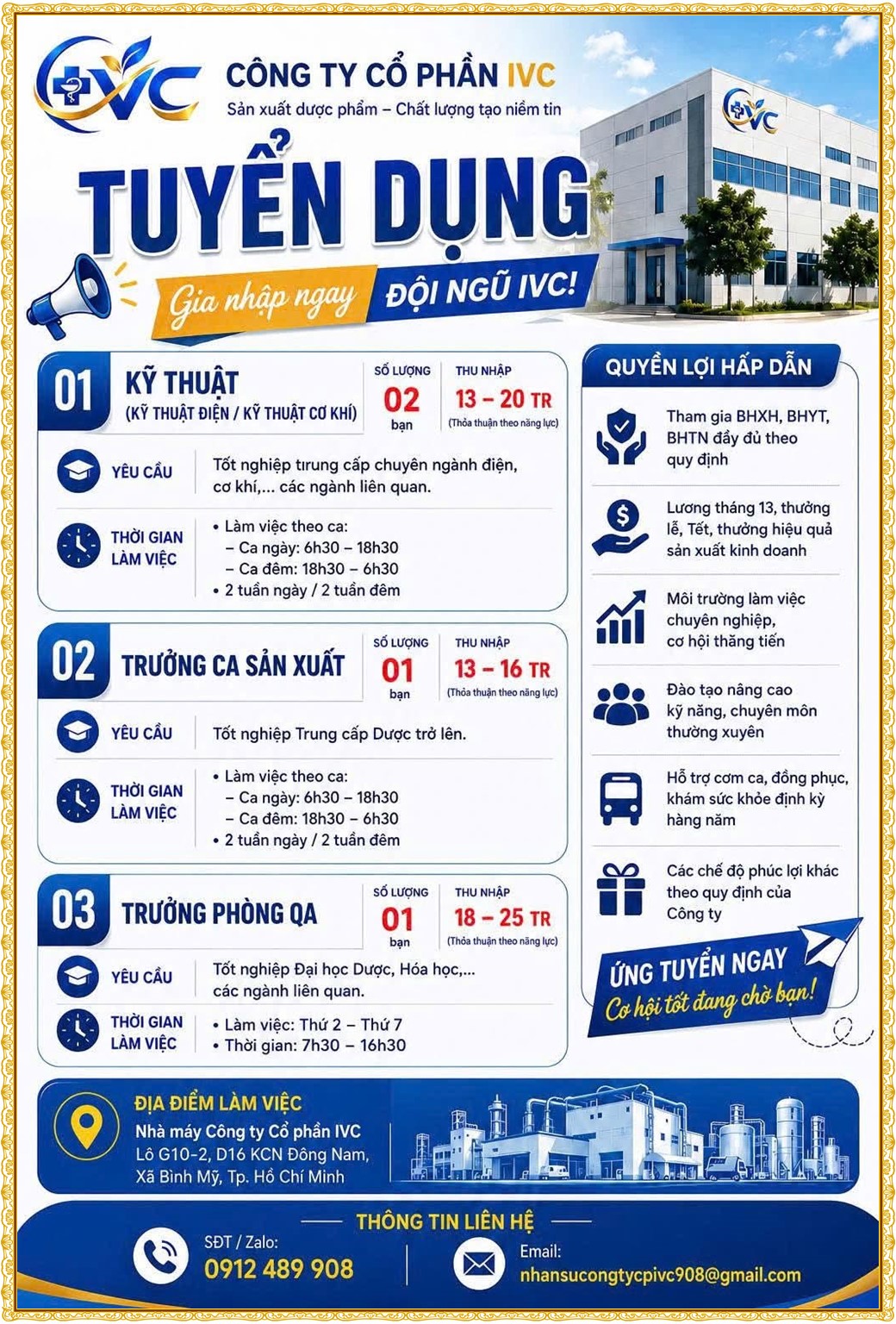 Tuyển dụng Việc làm tại KCN An Tây (Protrade) Bình Dương lương cao cập nhật mới ngày 27 tháng 08 năm 2026