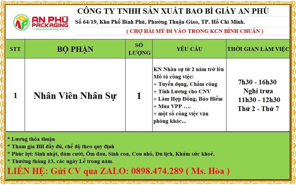 Tuyển dụng Việc làm tại KCN Đồng An Bình Dương lương cao cập nhật mới ngày 28 tháng 08 năm 2026