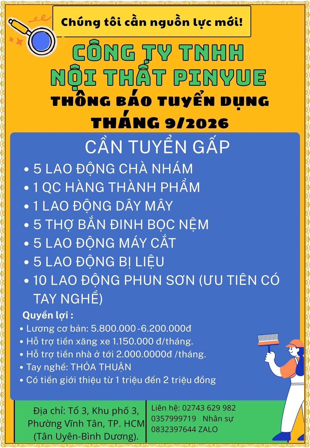 Tuyển dụng Việc làm tại KCN Việt Nam Singapore VSIP II Bình Dương lương cao cập nhật mới ngày 28 tháng 09 năm 2026