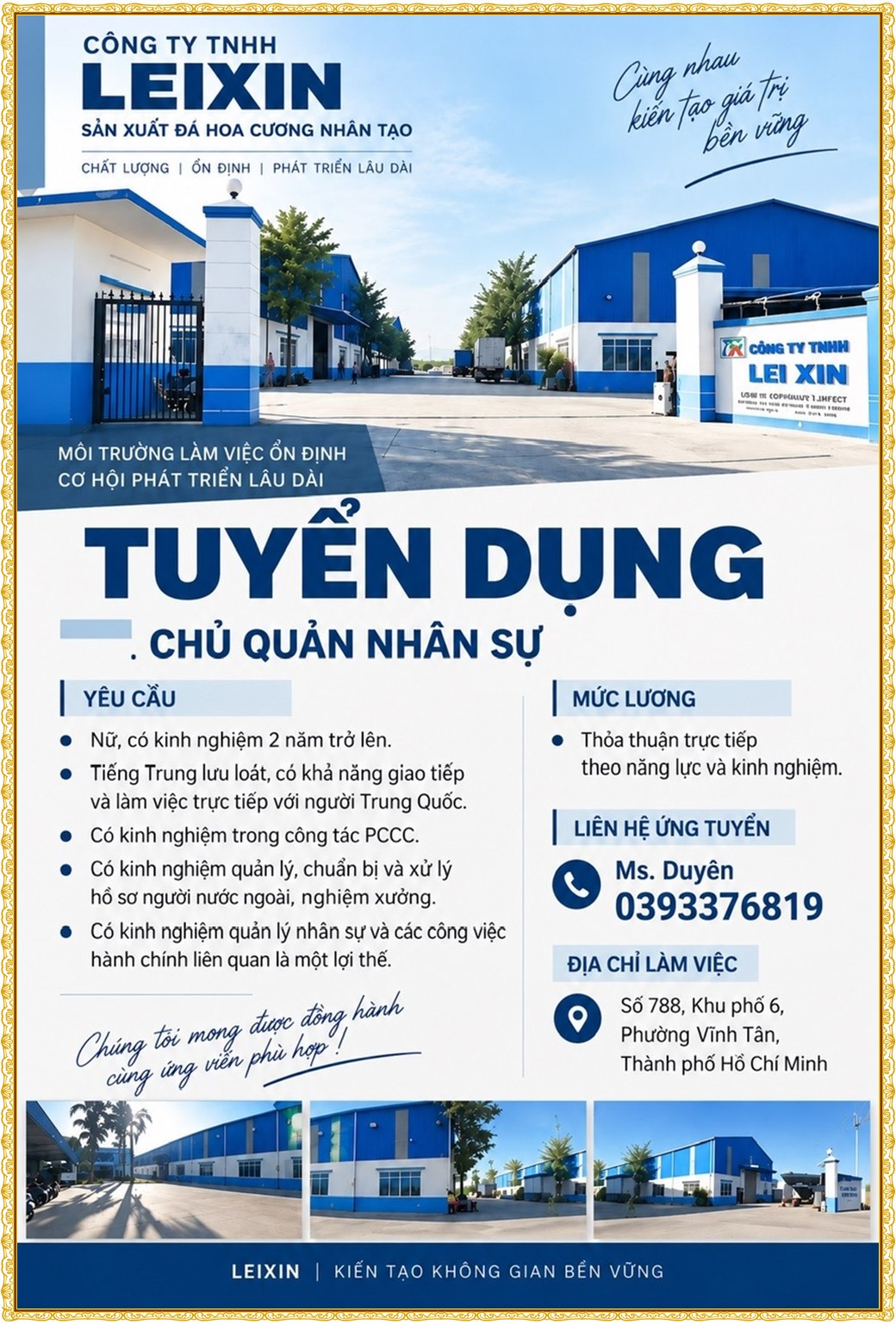 Tuyển dụng Việc làm tại KCN Đại Đăng Bình Dương lương cao cập nhật mới ngày 29 tháng 09 năm 2026