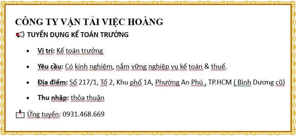 Tuyển dụng Việc làm tại KCN An Tây (Protrade) Bình Dương lương cao cập nhật mới ngày 30 tháng 09 năm 2026