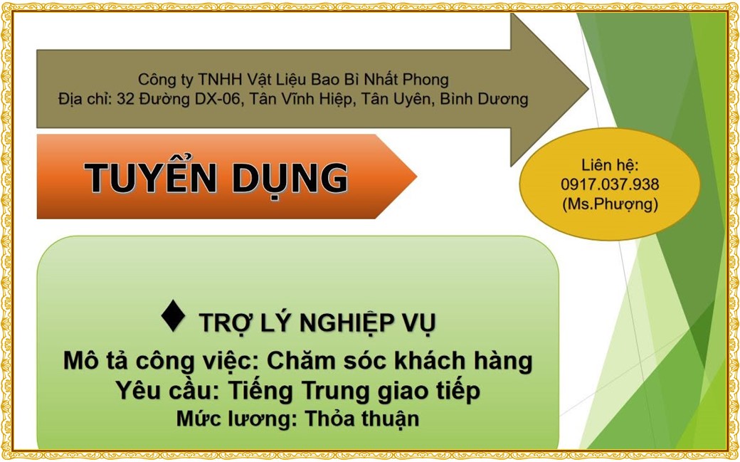 Tuyển dụng Việc làm tại KCN Đồng An Bình Dương lương cao cập nhật mới ngày 31 tháng 08 năm 2026